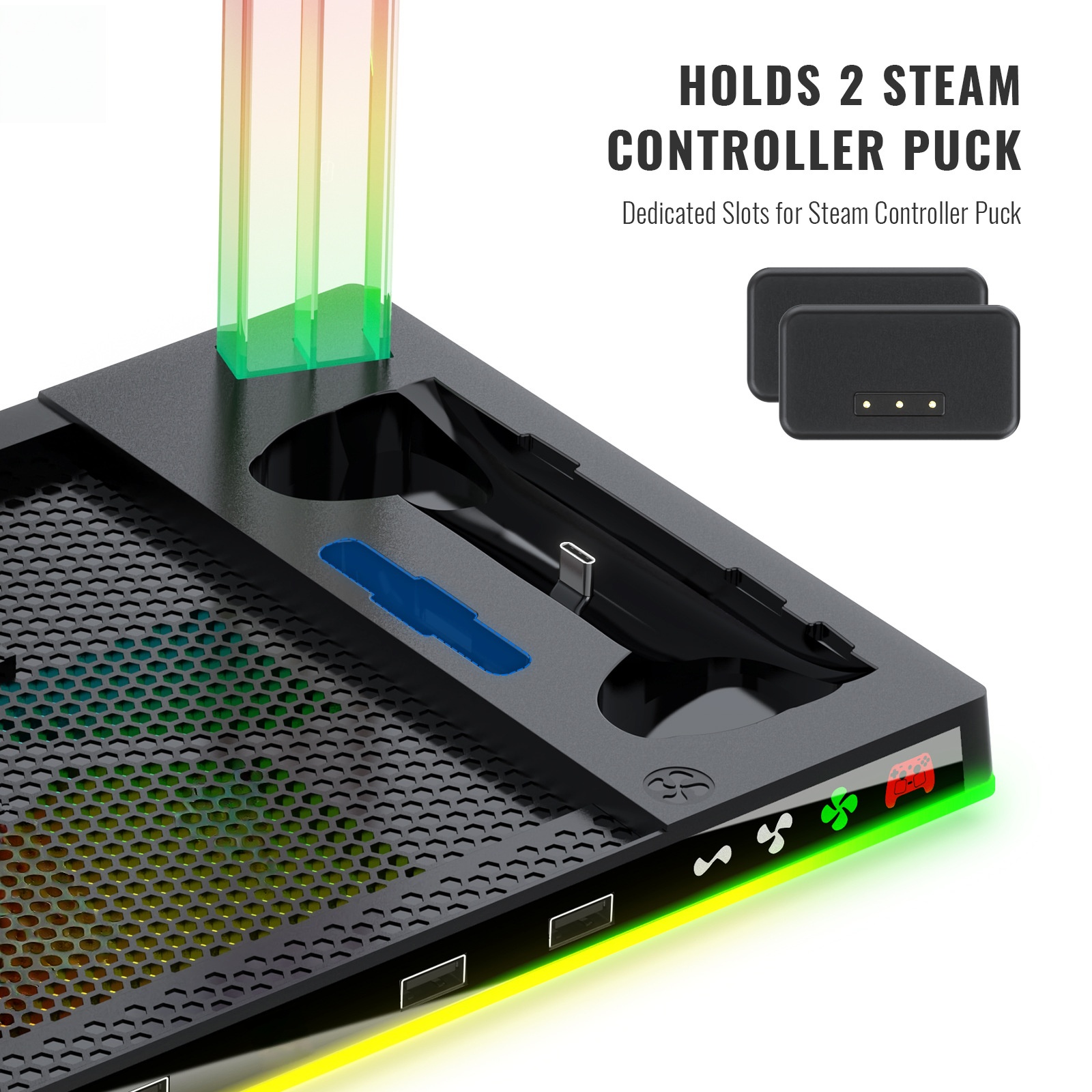 Headset Stand Rgb - Support de charge pour manette Steam