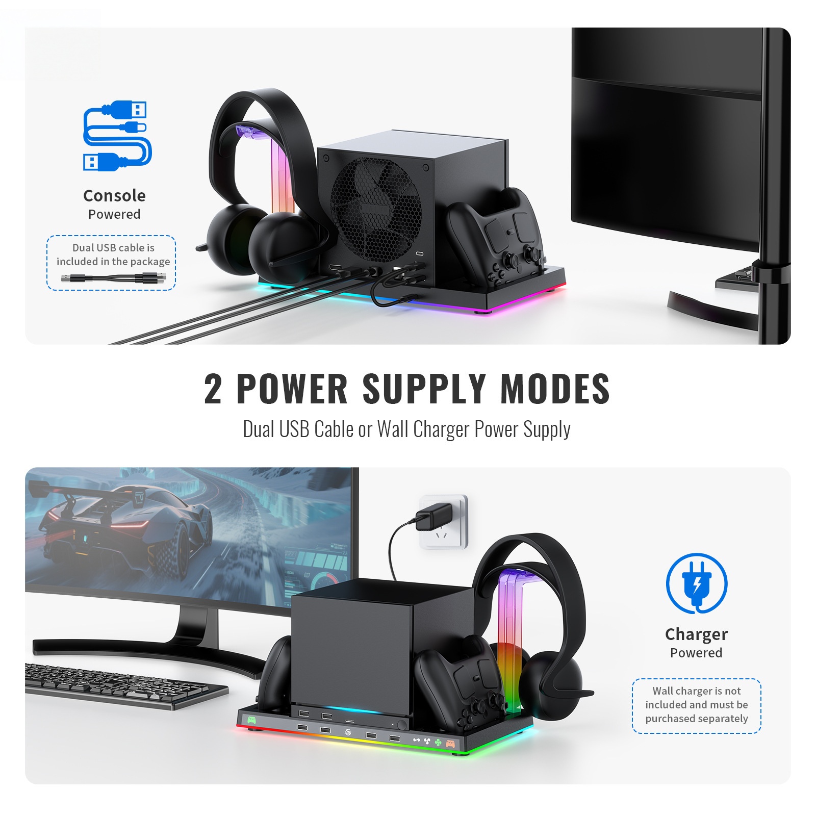 Headset Stand Rgb - Station d'accueil polyvalente pour Steam Machines,