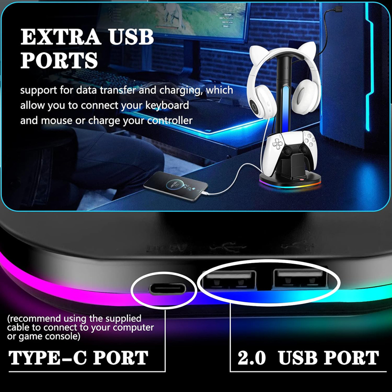 Station de charge de contrôleu - Headset Stand Rgb avis et prix